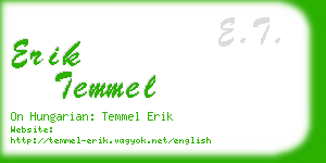 erik temmel business card